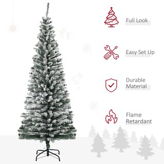 Foto 3 | Foto 3 | Árbol De Navidad Homcom Cubierto De Nieve De 6 Pies De Alto Con 492 Puntas - Venta Internacional.