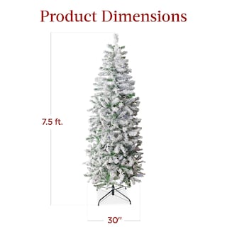 Foto 7 | Foto 7 | Lápiz Flocado Christmas Tree Best Choice Products De 7.5 Pies - Venta Internacional.