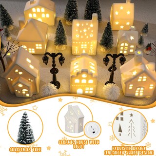 Foto 3 | Foto 3 | Set Christmas Village Cenider, 26 Unidades, Con 8 Casas Led Y 16 Árboles - Venta Internacional.