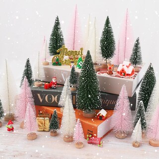 Foto 1 | Foto 1 | Decoración De Árbol De Navidad Ayieyill Mini, 30 Unidades Con Base De Madera - Venta Internacional.