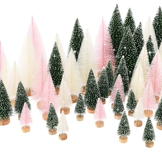 Foto 2 | Foto 2 | Decoración De Árbol De Navidad Ayieyill Mini, 30 Unidades Con Base De Madera - Venta Internacional.