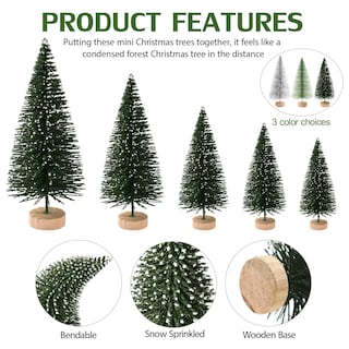 Foto 4 | Foto 4 | Decoración De Árbol De Navidad Ayieyill Mini, 30 Unidades Con Base De Madera - Venta Internacional.