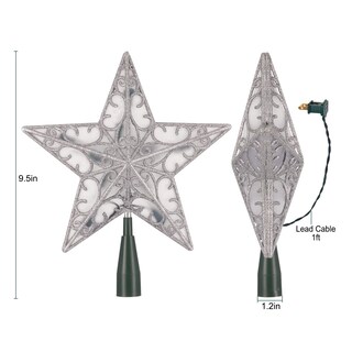 Foto 7 | Foto 7 | Decoración Con Forma De Estrella De Navidad Brightown, Plateada Con Purpurina 3d - Venta Internacional.