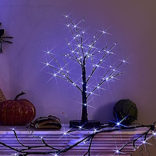 Foto 6 | Foto 6 | Halloween Tree Fudios Iluminado Con Temporizador, 80 Luces Led Moradas - Venta Internacional.