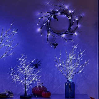 Foto 7 | Foto 7 | Halloween Tree Fudios Iluminado Con Temporizador, 80 Luces Led Moradas - Venta Internacional.