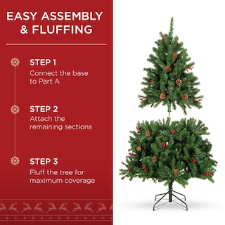 Foto 4 | Foto 4 | Árbol De Navidad Best Choice Products De 1,4 M Con Luces Y Decoraciones - Venta Internacional.