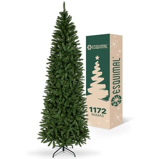 Foto 1 | Foto 1 | Árbol De Navidad Esquimal Pino Tipo Lápiz 2.20m Verde Olivo