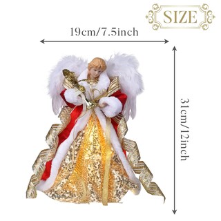 Foto 3 | Foto 3 | Decoración Para Árbol De Ángel De Navidad Valery Madelyn, 30 Cm, Con Luz Led - Venta Internacional.