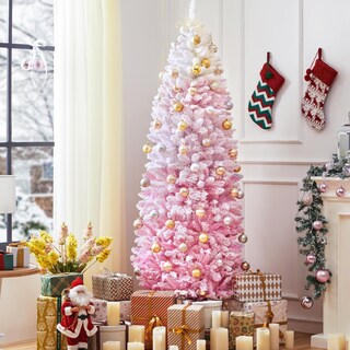 Foto 6 | Foto 6 | Lápiz Preiluminado Con Forma De Nieve Yaheetech Con Forma De Árbol De Navidad De 6 Pies - Venta Internacional.