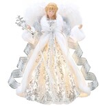 Decoración Para Árbol De Ángel De Navidad Valery Madelyn, 30 Cm, Con Luz Led - Venta Internacional.