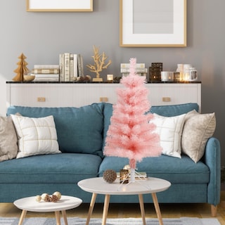 Foto 5 | Foto 5 | Árbol De Navidad Ccinee Artificial Rosa De 60 Cm Con Soporte De Metal - Venta Internacional.