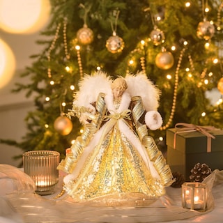 Foto 4 | Foto 4 | Decoración Para Árbol De Navidad Valery Madelyn Con Forma De Ángel Iluminado, 30 Cm - Venta Internacional.