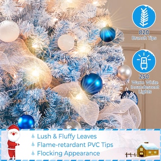 Foto 5 | Foto 5 | Árbol De Navidad Yaheetech Artificial Preiluminado De 6 Pies Con 250 Luces - Venta Internacional.