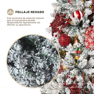 Foto 2 | Foto 2 | Árbol De Navidad Esquimal Pino Tipo Lápiz 2.20m Verde Nevado
