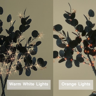 Foto 3 | Foto 3 | Ramas De Árbol De Halloween Con Luces Hairui Black Eucalyptus 80l - Venta Internacional.