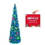 Árbol De Navidad Macting Desplegable De 1,5 M Con Luces Y Soporte, Color Azul - Venta Internacional.