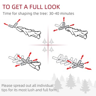 Foto 4 | Foto 4 | Lápiz Artificial Christmas Tree Homcom De 8 Pies Con 618 Puntas - Venta Internacional.