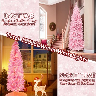Foto 7 | Foto 7 | Árbol de Navidad Turnmeon de 5 Pies con 180 Luces Blancas Cálidas 550 Puntas - Venta Internacional