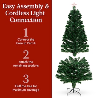 Foto 4 | Foto 4 | Árbol de Navidad Best Choice Products de Fibra Óptica de 8 Pies con 320 Led - Venta Internacional
