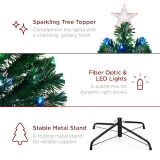 Foto 5 | Foto 5 | Árbol de Navidad Best Choice Products de Fibra Óptica de 8 Pies con 320 Led - Venta Internacional