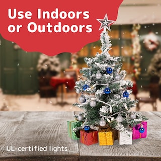 Foto 6 | Foto 6 | Mini Árbol de Navidad Prextex Flocado en Nieve con Luces y Adornos 58 cm - Venta Internacional