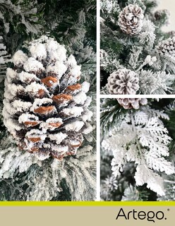 Foto 2 | Foto 2 | Árbol De Navidad Nevado 2.50m Premium * Piñas Gigantes * Alberta Spruce Artego Nieve Pino Artificial Frondoso Navideño