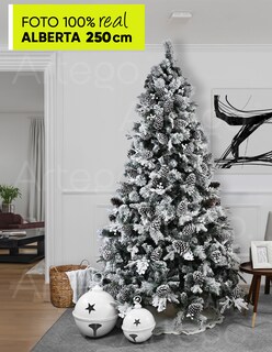 Foto 3 | Foto 3 | Árbol De Navidad Nevado 2.50m Premium * Piñas Gigantes * Alberta Spruce Artego Nieve Pino Artificial Frondoso Navideño