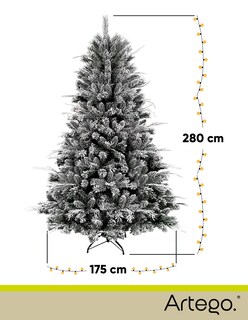 Foto 5 | Foto 5 | Árbol De Navidad Nevado Premium *ramas Secas* Norway Spruce Nieve Pino Artificial Frondoso + Maleta/christmas Tree 2.8m