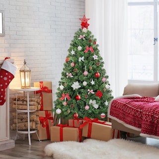 Foto 3 | Foto 3 | Árbol De Navidad Yaheetech De 1,4 M Con 150 Luces Blancas Cálidas, Color Verde - Venta Internacional.