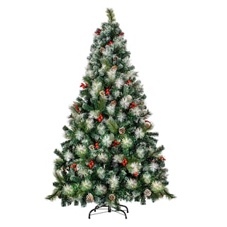Foto 1 | Foto 1 | Arbol De Navidad Nevado 1.9m 900 Ramas Cerezas Pino Navideño