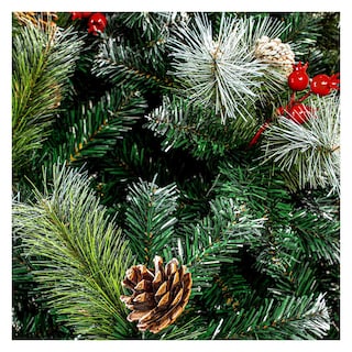 Foto 2 | Foto 2 | Arbol De Navidad Nevado 1.9m 900 Ramas Cerezas Pino Navideño