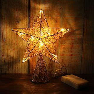 Foto 2 | Foto 2 | Homedeco. Estrella Dorada En Forma De Árbol Con Luces Led De - Venta Internacional.