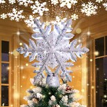Decoración Para Árbol De Navidad Con Luz Led Giratoria Cálida, Color Plateado - Venta Internacional.