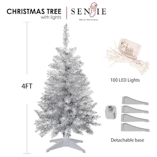 Foto 2 | Foto 2 | Árbol De Navidad Senjie Artificial De 90 Cm Con 50 Luces Y Soporte - Venta Internacional.