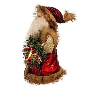 Foto 3 | Foto 3 | Decoración Para Árbol De Navidad De Kurt Adler Con Papá Noel, 25 Cm, Color Burdeos - Venta Internacional.