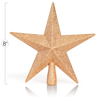 Foto 6 | Foto 6 | Adorno Para Árbol, Estrella Con Purpurina, 20 Cm, Decoración Navideña - Venta Internacional.