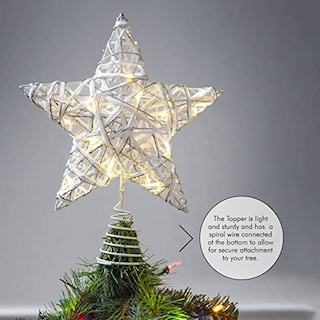 Foto 3 | Foto 3 | Adorno Navideño De Ratán Ornativity, Blanco Y Plateado, Con - Venta Internacional.