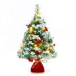 Árbol De Navidad Sunnyglade Con Estampado De Nieve, 55 Cm, 30 Luces - Venta Internacional.