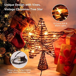 Foto 3 | Foto 3 | Adorno Para Árbol De Navidad Con Cerdas, Copa De Ratán En Fo - Venta Internacional.