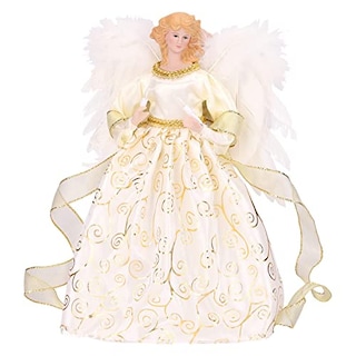 Foto 4 | Foto 4 | Adorno Para Árbol De Ángel Hohotime Con Alas De Plumas Blanc - Venta Internacional.