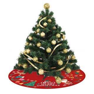 Foto 4 | Foto 4 | Faldón Para Árbol De Navidad Huoguo, Estampado En Lino, 98 Cm De Diámetro - Venta Internacional.