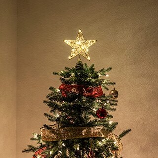 Foto 2 | Foto 2 | Decoración para Árbol de Navidad Joyin con Forma de Estrella Dorada con Led 20 cm - Venta Internacional