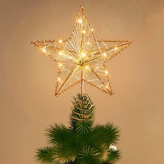 Foto 7 | Foto 7 | Decoración para Árbol de Navidad Joyin con Forma de Estrella Dorada con Led 20 cm - Venta Internacional