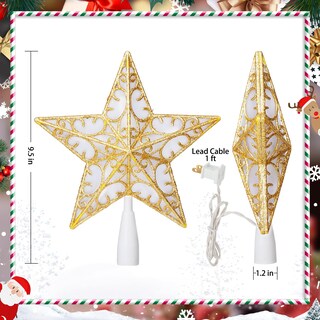Foto 5 | Foto 5 | Decoración Para Árbol De Navidad Brightown Star Con 10 Bombillas, Color Blanco - Venta Internacional.