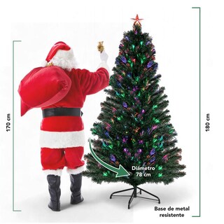 Foto 3 | Foto 3 | Árbol De Navidad 1.80 Mts Led Luces Integradas Pino Frondoso