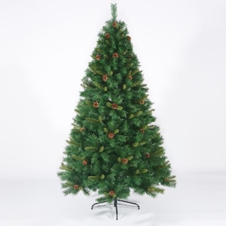 Foto 1 | Foto 1 | Árbol De Navidad Artificial Frondoso Con Luces De 1.80m Con 800 Ramas Color Verde Incluye 400 Luces Cálidas