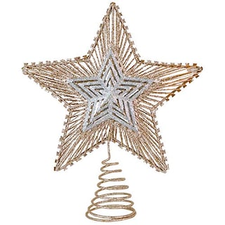 Foto 1 | Foto 1 | Adorno Navideño Con Purpurina Para Árbol De Estrellas De Bel - Venta Internacional.
