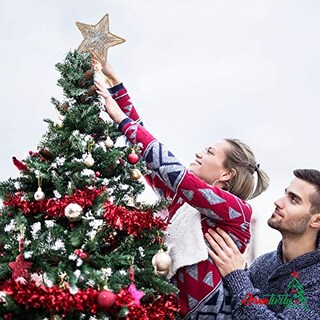 Foto 2 | Foto 2 | Adorno Navideño Con Purpurina Para Árbol De Estrellas De Bel - Venta Internacional.