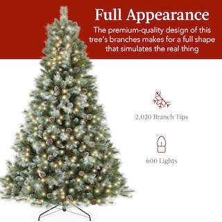 Foto 5 | Foto 5 | Árbol de Navidad Best Choice Products Pino Escocés Preiluminado de 9 Pies - Venta Internacional