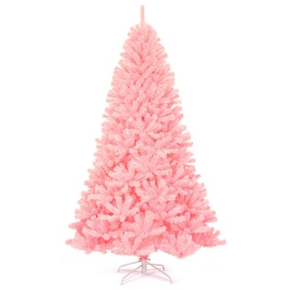 Foto 1 | Foto 1 | Árbol De Navidad Goplus Artificial Rosa Sin Iluminación De 2,3 M Con Soporte - Venta Internacional.